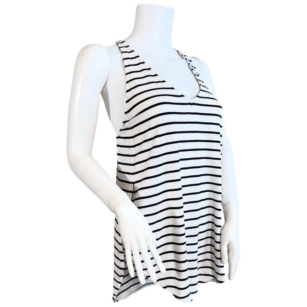 Tart Collections Racerback Black & White Stripe Tank SZ M $99 - Picture 8 of 10